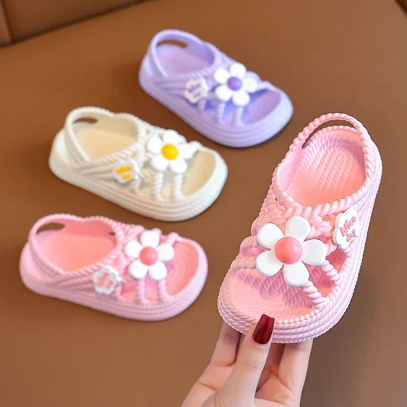 New Summer Children Slippers Flower