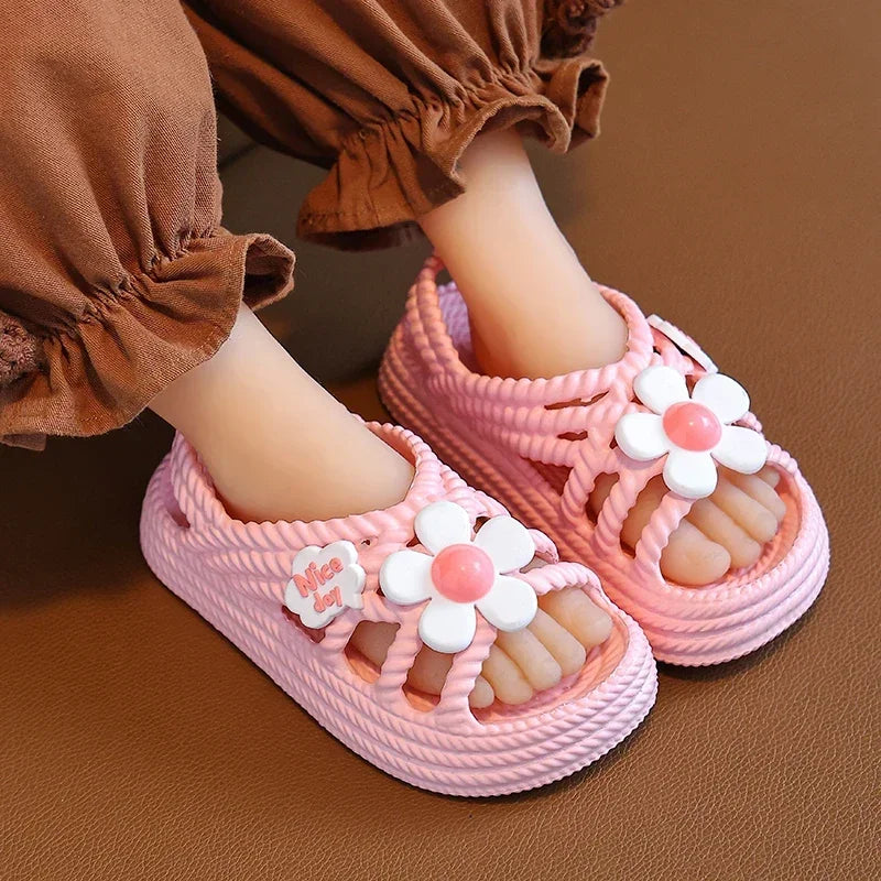 New Summer Children Slippers Flower