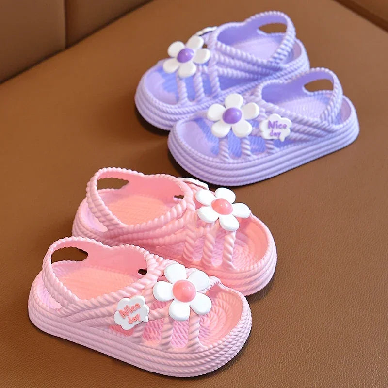 New Summer Children Slippers Flower