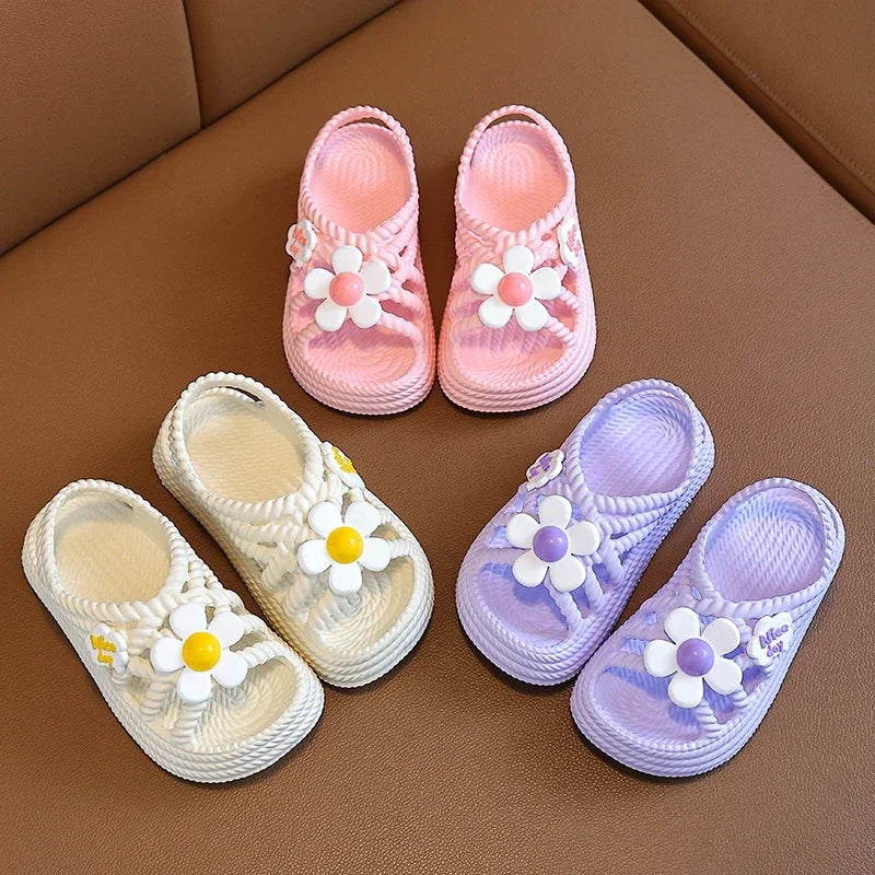 New Summer Children Slippers Flower