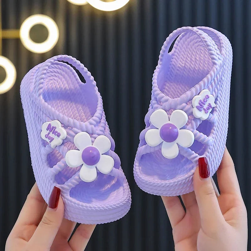 New Summer Children Slippers Flower