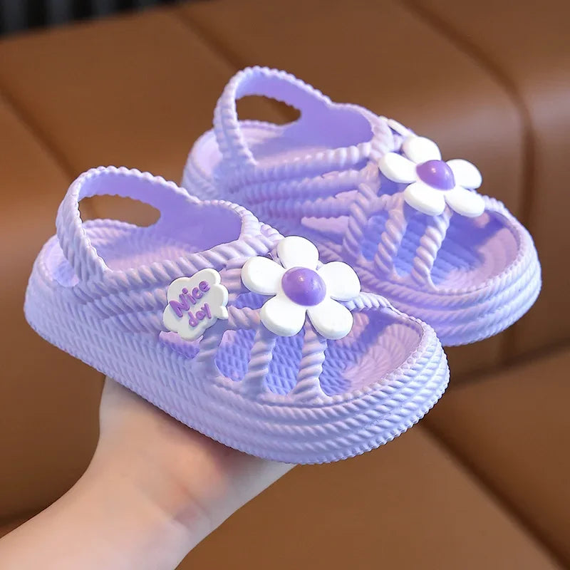 New Summer Children Slippers Flower
