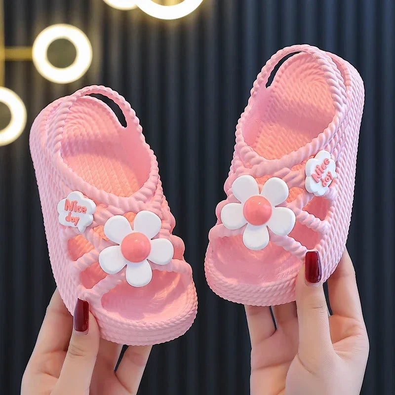 New Summer Children Slippers Flower